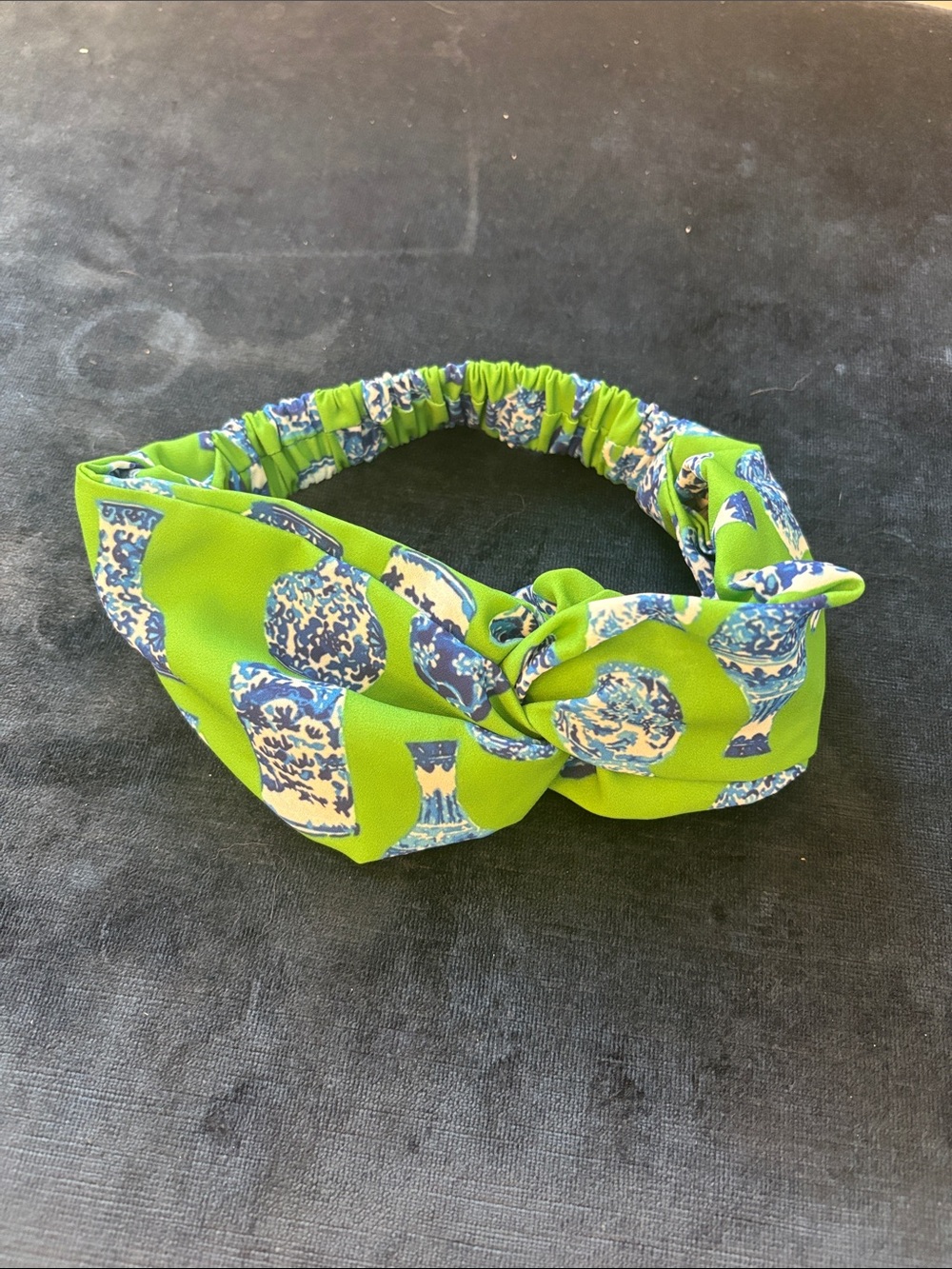 Chinoiserie Patterned Knot Headband